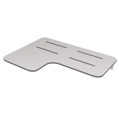 26 in. x 22.5 in. Right Hand L-Shaped Transfer Style Shower Seat, White