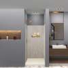 LWK363672-185 Lusso 36-in x 36-in x 72-in Glue to Wall 3-Piece Shower Wall Kit, Creme Carmel