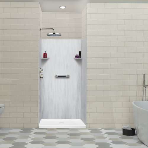 LWK363672-190 Lusso 36-in x 36-in x 72-in Glue to Wall 3-Piece Shower Wall Kit, Bellanca