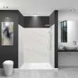 LWK603672-181 Lusso 60-in x 36-in x 72-in Glue to Wall 3-Piece Shower Wall Kit, Palladio White