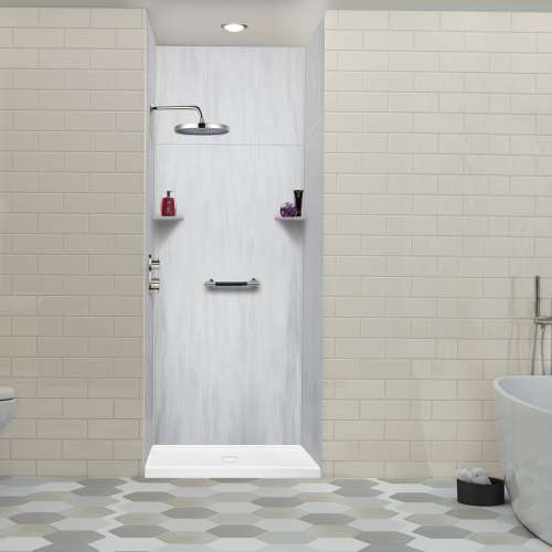 LWKX36367224-190 Lusso 36-in x 36-in x 72/24-in Glue To Wall 6-Piece Transition Shower Wall Kit, Bellanca