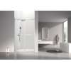 OBPT488008C-BS Olenna 48-in x 80-in Bypass Shower Door With 5/16-in Clear Glass And Riley Handles, Brushed Stainless