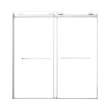 OBPT606208C-BS Olenna 60-in x 62-in Bypass Shower Door With 5/16-in Clear Glass And Riley Handles, Brushed Stainless