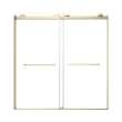 OBPT606208C-CB Olenna 60-in x 62-in Bypass Shower Door With 5/16-in Clear Glass And Riley Handles, Champagne Bronze