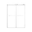 OBPT608008C-BS Olenna 60-in x 80-in Bypass Shower Door With 5/16-in Clear Glass And Riley Handles, Brushed Stainless