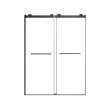OBPT608008C-MB Olenna 60-in x 80-in Bypass Shower Door With 5/16-in Clear Glass And Riley Handles, Matte Black