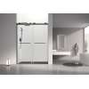 OBPT608008C-MB Olenna 60-in x 80-in Bypass Shower Door With 5/16-in Clear Glass And Riley Handles, Matte Black