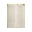OBPT608009GP-CB Olenna 60-in x 80-in Bypass Shower Door With 11/32-in Golden Sparkling Glass And Riley Handles, Champagne Bronze