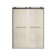 OBPT608009GP-MB Olenna 60-in x 80-in Bypass Shower Door With 11/32-in Golden Sparkling Glass And Riley Handles, Matte Black