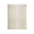 OBPT608009GP-PC Olenna 60-in x 80-in Bypass Shower Door With 11/32-in Golden Sparkling Glass And Riley Handles, Polished Chrome