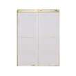 OBPT608009SP-CB Olenna 60-in x 80-in Bypass Shower Door With 11/32-in Silver Sparkling Glass And Riley Handles, Champagne Bronze