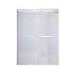 OBPT608009SP-PC Olenna 60-in x 80-in Bypass Shower Door With 11/32-in Silver Sparkling Glass And Riley Handles, Polished Chrome