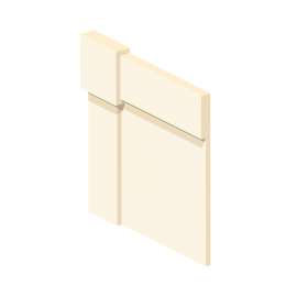 EOWTK726-02 .25-in x 2-in x 72-in Trim Kit, Cameo/Biscuit