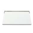 Preston flip-up fold-down ADA compliant padded shower seat in white and polished chrome, 26 in. W x 15 in. D, by Transolid, PPS1526UP-01PC
