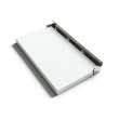 Preston flip-up fold-down ADA compliant padded shower seat in white and polished chrome, 26 in. W x 15 in. D, by Transolid, PPS1526UP-01PC