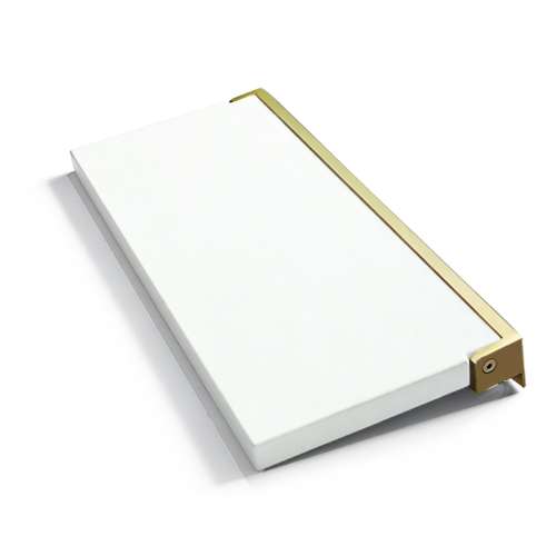 Preston flip-up fold-down ADA compliant padded shower seat in white and champagne bronze, 34 in. W x 15 in. D, by Transolid, PPS1534UP-01CB
