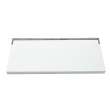 Preston flip-up fold-down ADA compliant padded shower seat in white and polished chrome, 34 in. W x 15 in. D, by Transolid, PPS1534UP-01PC