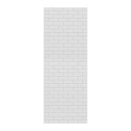 Prodigy 36-in x 96-in Glue to Wall Wall Panel, White (Glossy 3-in x 8-in Subway Tile Pattern), PW3696-131