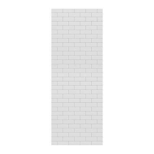 Prodigy 36-in x 96-in Glue to Wall Wall Panel, White (Glossy 3-in x 8-in Subway Tile Pattern), PW3696-131