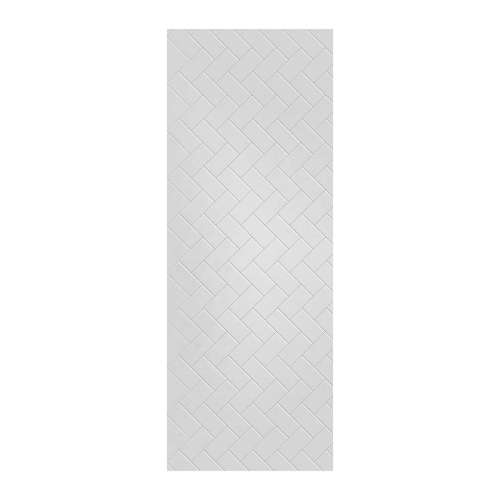 Prodigy 36-in x 96-in Glue to Wall Wall Panel, White (Textured Herringbone Pattern), PW3696-431