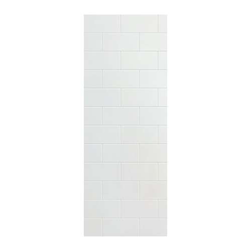 Prodigy 36-in x 96-in Glue to Wall Wall Panel, White (Matte 8-in x 16-in Horizontal Tile Pattern), PW3696-531