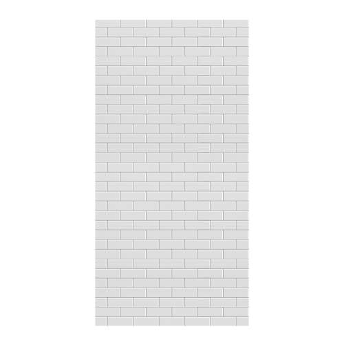 Prodigy 48-in x 96-in Glue to Wall Wall Panel, White (Glossy 3-in x 8-in Subway Tile Pattern), PW4896-131