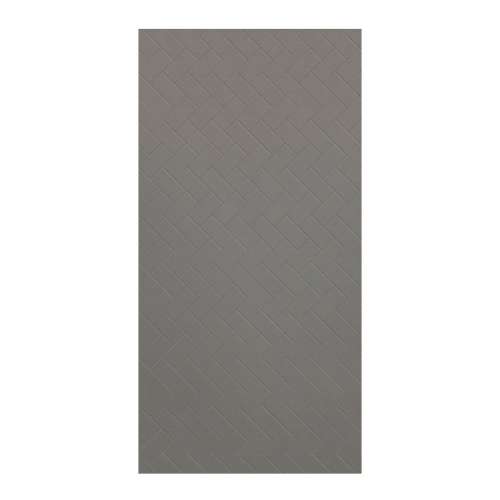 Prodigy 48-in x 96-in Glue to Wall Wall Panel, Dark Grey (Textured Herringbone Pattern), PW4896-440