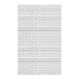 Prodigy 60-in x 96-in Glue to Wall Wall Panel, White (Glossy 3-in x 8-in Subway Tile Pattern), PW6096-131