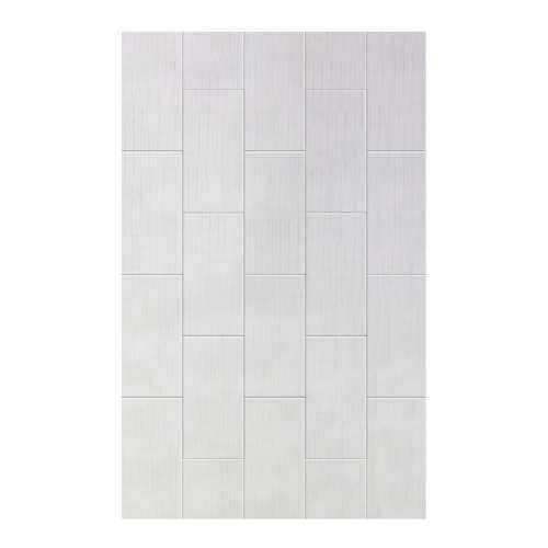 Prodigy 60-in x 96-in Glue to Wall Wall Panel, White (12-in x 24-in Vertical Pattern), PW6096-231
