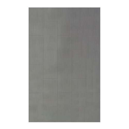 Prodigy 60-in x 96-in Glue to Wall Wall Panel, Dark Grey (12-in x 24-in Vertical Pattern), PW6096-240