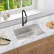 29-in x 18-in x 10-in 18-Gauge Single Bowl Rimless Stainless Steel Kitchen Sink, RSB291810