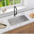 32-in x 17-in x 10-in 18-Gauge Super Single Bowl Rimless Stainless Steel Kitchen Sink, RSS321710
