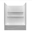 Transolid Ravena 60 x 30 in. SMC Alcove Tub and Shower Kit, Right-Hand Drain, White, RTSK6030R-31