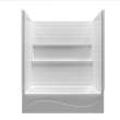 Transolid Ravena 60 x 32 in. SMC Alcove Tub and Shower Kit, Left-Hand Drain, White, RTSK6032L-31