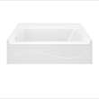 Transolid Ravena 60 x 30 x 17 in. SMC Alcove Bathtub, Left-Hand Drain, White, RTTR6030L-31