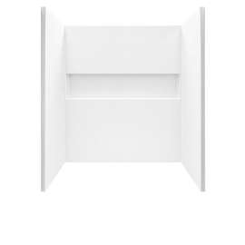 Transolid Ravena 60 x 30 x 60 in. 4-Piece SMC Subway Tile Shower Wall Kit, White, RWK603063-31