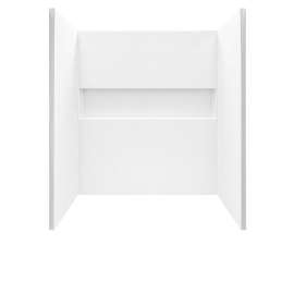 Transolid Ravena 60 x 32 x 60 in. 4-Piece SMC Subway Tile Shower Wall Kit, White, RWK603263-31