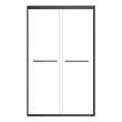 SBP487808C-MB Stratford 48-in x 78-in Bypass Shower Door With 5/16-in Clear Glass And Round Tube Handles, Matte Black