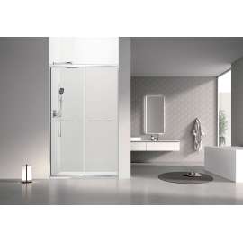 SBP487808C-PC Stratford 48-in x 78-in Bypass Shower Door With 5/16-in Clear Glass And Round Tube Handles, Polished Chrome