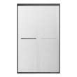 SBP487808F-MB Stratford 48-in x 78-in Bypass Shower Door With 5/16-in Full Frost Glass And Round Tube Handles, Matte Black