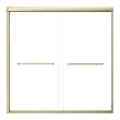 SBP606008C-CB Stratford 60-in x 60-in Bypass Shower Door With 5/16-in Clear Glass And Round Tube Handles, Champagne Bronze