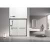 SBP606008C-MB Stratford 60-in x 60-in Bypass Shower Door With 5/16-in Clear Glass And Round Tube Handles, Matte Black
