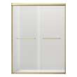 SBP607808C-CB Stratford 60-in x 78-in Bypass Shower Door With 5/16-in Clear Glass And Round Tube Handles, Champagne Bronze