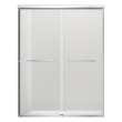SBP607808C-PC Stratford 60-in x 78-in Bypass Shower Door With 5/16-in Clear Glass And Round Tube Handles, Polished Chrome