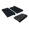 8-in x 4-in x 1-in Solid Surface Shower Shelf and 5-in x 3-in x 1-in Solid Surface Soap Dish Kit, Black, ESSTK8-09