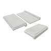 8-in x 4-in x 1-in Solid Surface Shower Shelf and 5-in x 3-in x 1-in Solid Surface Soap Dish Kit, Grey, ESSTK8-39