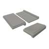 8-in x 4-in x 1-in Solid Surface Shower Shelf and 5-in x 3-in x 1-in Solid Surface Soap Dish Kit, Dark Grey, SSTK8-40