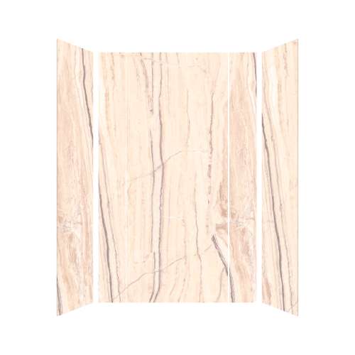 Transolid TWKEC603696-KI32G Titan Eco 60-in x 36-in x 96-in 3-Piece Shower Wall Kit, Savanna Creme (Glossy)