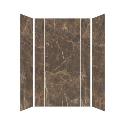 Transolid TWKEC603696-KI82H Titan Eco 60-in x 36-in x 96-in 3-Piece Shower Wall Kit, Sahara (Honed)