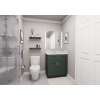 30-in x 21-in x 35-in Ready To Assemble Shaker Double Door Double Drawer Front Vanity Sink Base Cabinet, Green